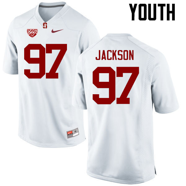 Youth Stanford Cardinal #97 Dylan Jackson College Football Jerseys Sale-White - Click Image to Close